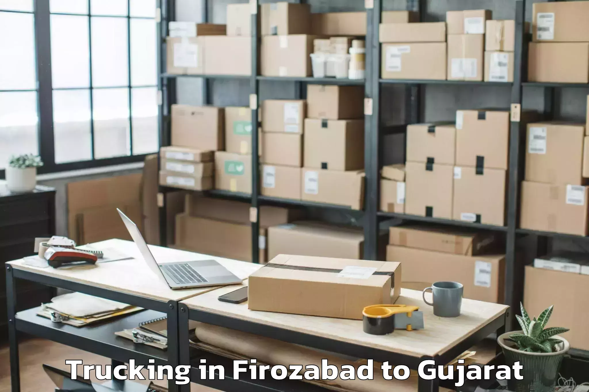 Book Firozabad to Bhesan Trucking